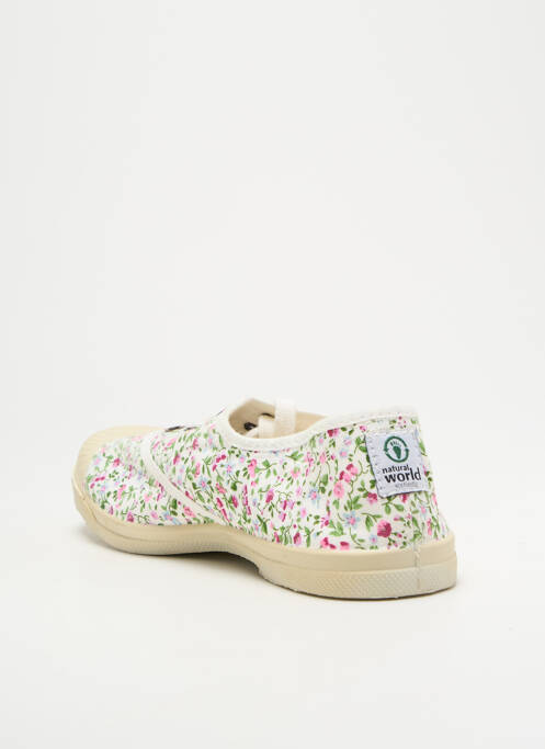 Slip-on-uri alb NATURAL WORLD femeie