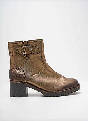 Botine/ghete material neted toc de 4 la 6 cm auriu REDSKINS femeie