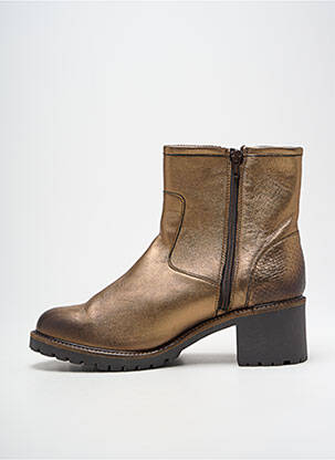 Botine/ghete material neted toc de 4 la 6 cm auriu REDSKINS femeie