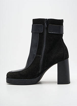 Botine/ghete țesătură satinată toc de 7 la 9 cm negru NERO GIARDINI femeie