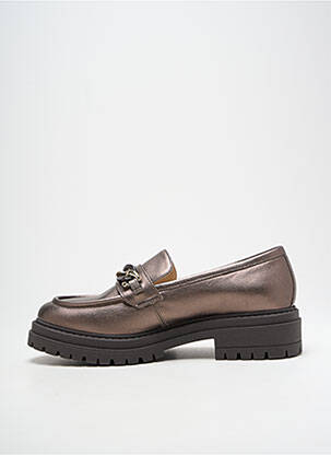 Mocasini material neted toc de 4 la 6 cm maro NERO GIARDINI femeie