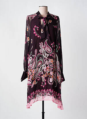 Rochie midi croială fluidă mâneci lungi violet MAT. femeie