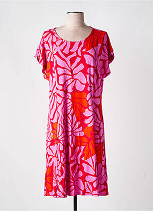 Rochie scurtă croială fluidă mâneci scurte roșu BLUTSGESCHWISTER femeie