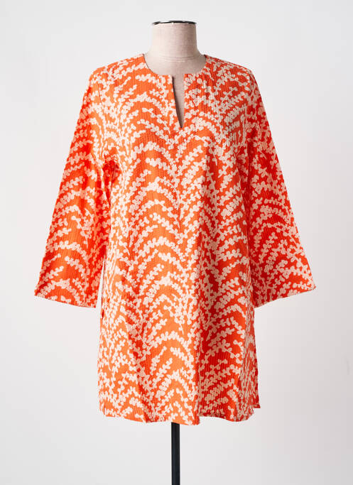 Tunică mâneci lungi imprimeu fantezie portocaliu MASAI femme