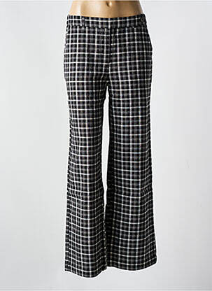 Pantalon drept țesătură poplin mărime normală negru NICE THINGS femeie