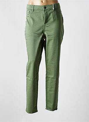 Pantalon slim țesătură poplin mărime normală verde YEST femeie