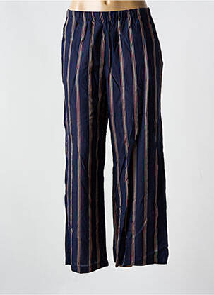 Pantalon drept țesătură poplin mărime normală albastru NICE THINGS femeie