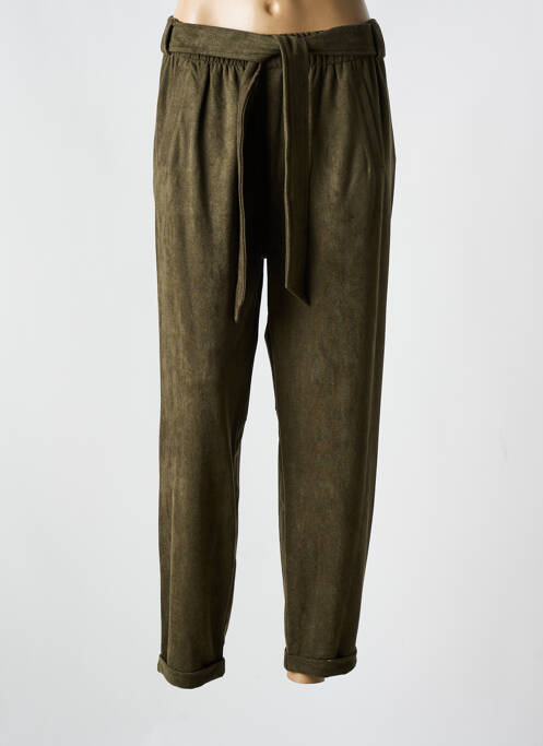Pantalon drept verde MAT. femeie