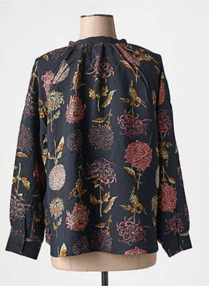 Cămașă imprimeu floral mâneci lungi negru NICE THINGS femeie