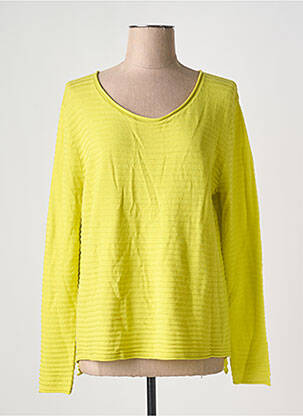 Pulover croială cambrată mâneci lungi verde YELLOW LABEL femeie