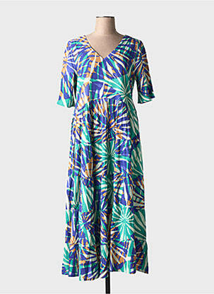 Rochie lungă mâneci scurte mâneci scurte violet AGATHE & LOUISE femeie