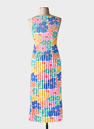 Rochie lungă imprimeu floral fără mâneci roz LEO & UGO femeie