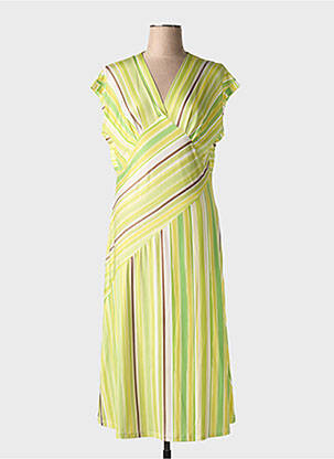 Rochie midi mâneci scurte mâneci scurte galben SCORZZO femeie