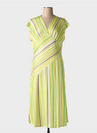 Rochie midi mâneci scurte mâneci scurte galben SCORZZO femme