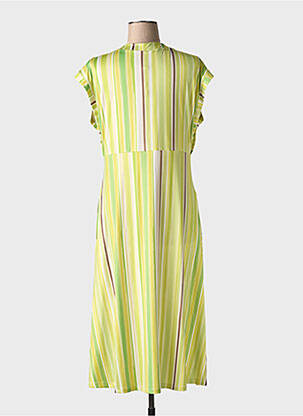 Rochie midi mâneci scurte mâneci scurte galben SCORZZO femeie