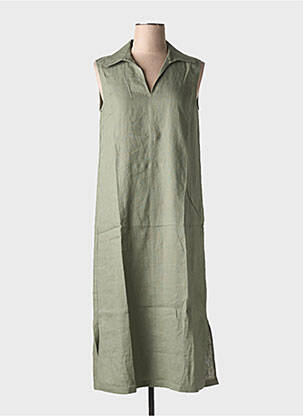 Rochie midi fără mâneci fără mâneci verde CHARMING SMILE femeie
