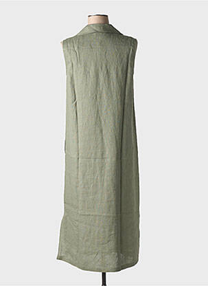 Rochie midi fără mâneci fără mâneci verde CHARMING SMILE femeie