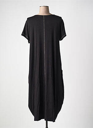 Rochie midi mâneci scurte mâneci scurte negru OZAI N KU femeie