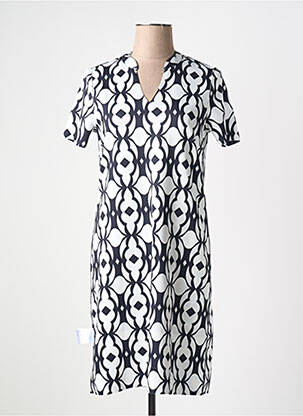 Rochie midi imprimeu fantezie mâneci scurte albastru TUZZI femeie