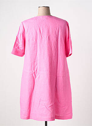Rochie scurtă mâneci scurte mâneci scurte roz CHARMING SMILE femeie