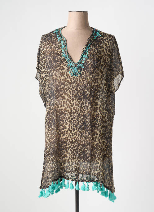 Tunică mâneci scurte maro LOLA CASADEMUNT femeie