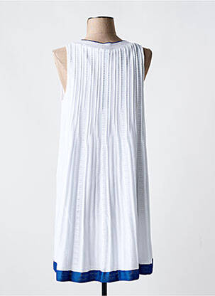 Rochie midi fără mâneci fără mâneci alb TRICOT CHIC femeie