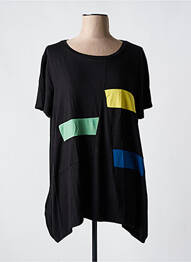 Tricou croială dreaptă mâneci scurte negru OZAI N KU femeie