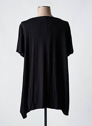 Tricou croială dreaptă mâneci scurte negru OZAI N KU femeie