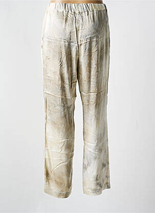 Pantalon drept talie elastică mărime normală bej TRICOT CHIC femeie