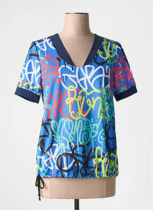 Tricou imprimeu fantezie mâneci scurte albastru MC PLANET BY INNATE femeie