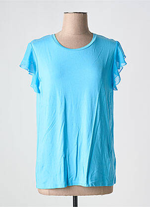 Tricou elasticitate mâneci scurte albastru FRACOMINA femeie