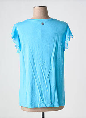 Tricou elasticitate mâneci scurte albastru FRACOMINA femeie