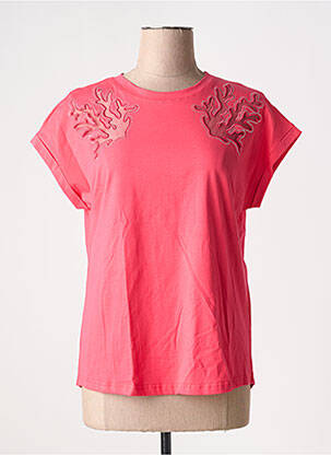 Tricou croială dreaptă mâneci scurte roșu GOA GOA femeie