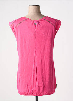 Tricou guler în v mâneci scurte roz RAGWEAR femeie