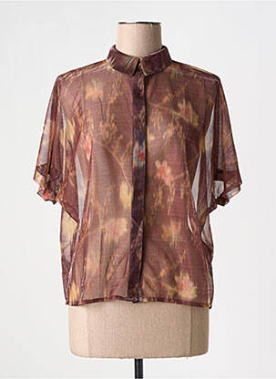 Cămașă maro LAUREN VIDAL femeie