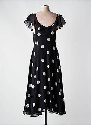 Rochie lungă mâneci scurte mâneci scurte negru FRACOMINA femeie