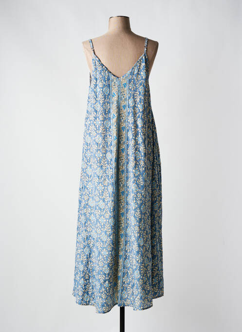 Rochie lungă albastru LAUREN VIDAL femeie