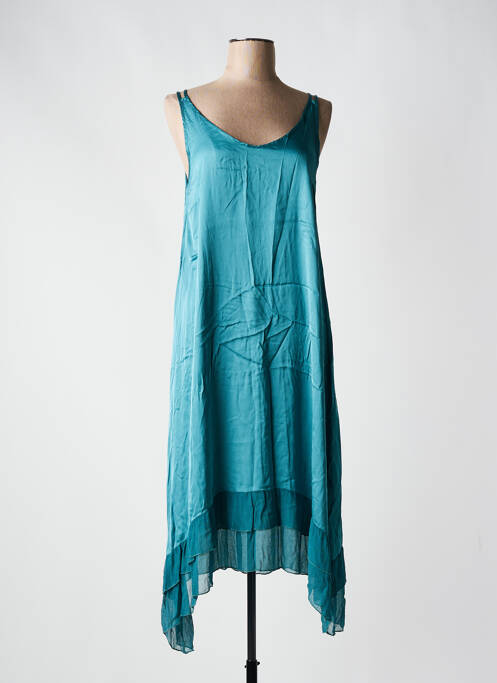 Rochie midi albastru LAUREN VIDAL femeie