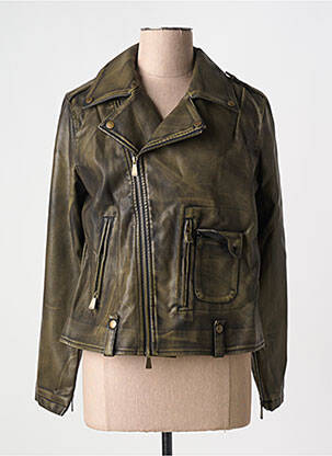 Geci din piele ecologică maro GOA GOA femeie