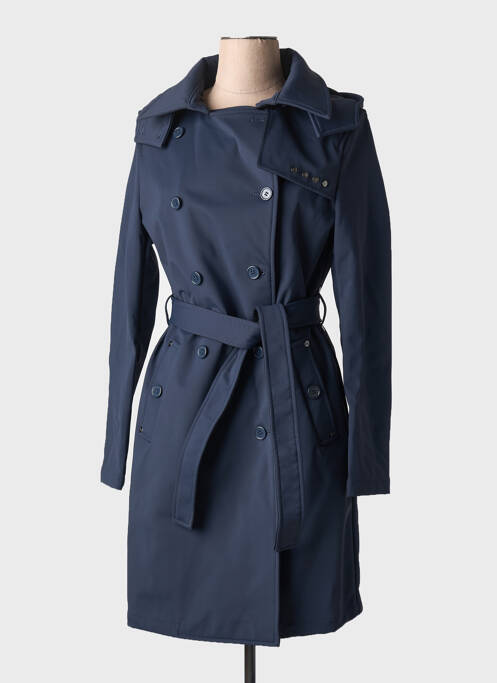 Trench glugă detașabilă cu glugă albastru HBT femme