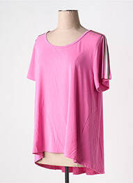 Tricou elasticitate mâneci scurte roz MC PLANET femme