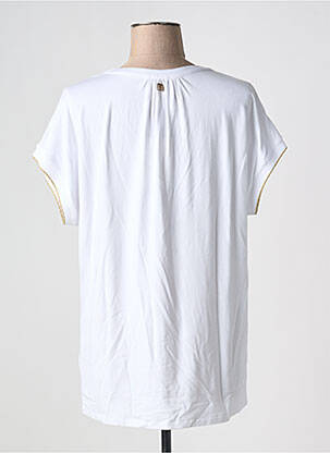Tricou croială dreaptă mâneci scurte alb FRACOMINA femeie
