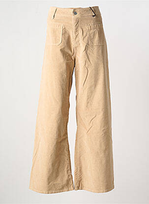 Pantalon evazat elasticitate talie înaltă bej PLEASE femeie