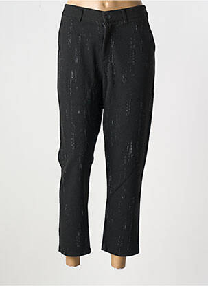 Pantalon 7/8 talie cu cleme mărime normală negru SUN VALLEY femeie