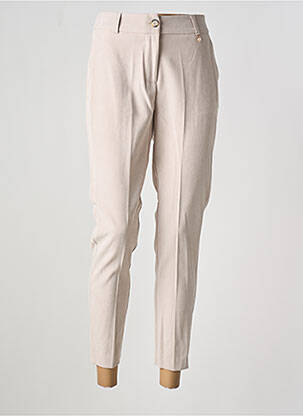 Pantalon 7/8 talie înaltă talie înaltă bej GOA GOA femeie