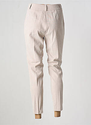 Pantalon 7/8 talie înaltă talie înaltă bej GOA GOA femeie