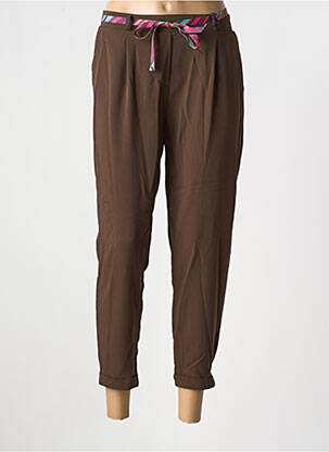 Pantalon 7/8 talie elastică mărime normală maro PLEASE femeie