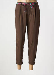 Pantalon 7/8 talie elastică mărime normală maro PLEASE femeie