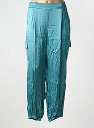 Pantalon cargo talie elastică mărime normală verde LAUREN VIDAL femme