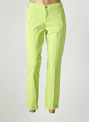 Pantalon chino țesătură poplin mărime normală verde FRACOMINA femeie